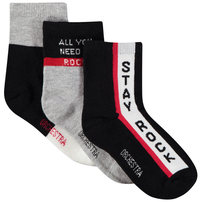 Pack de 3 pares de calcetines estampado fantasía para niño 