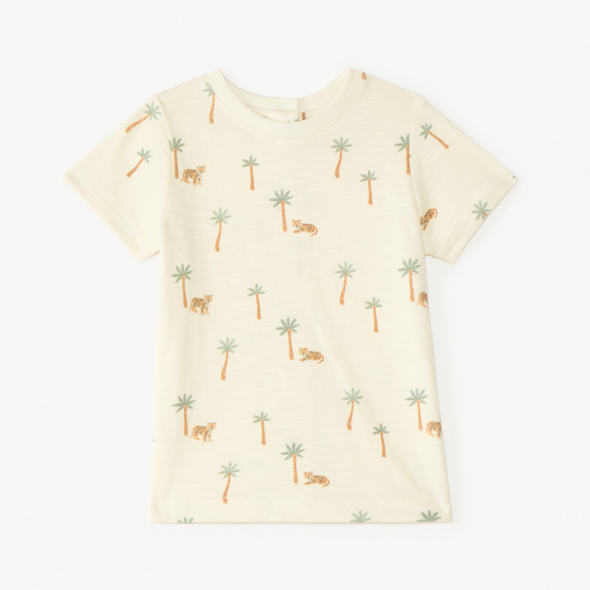 Conjunto corto de 2 piezas camiseta + peto para bebé niño 
