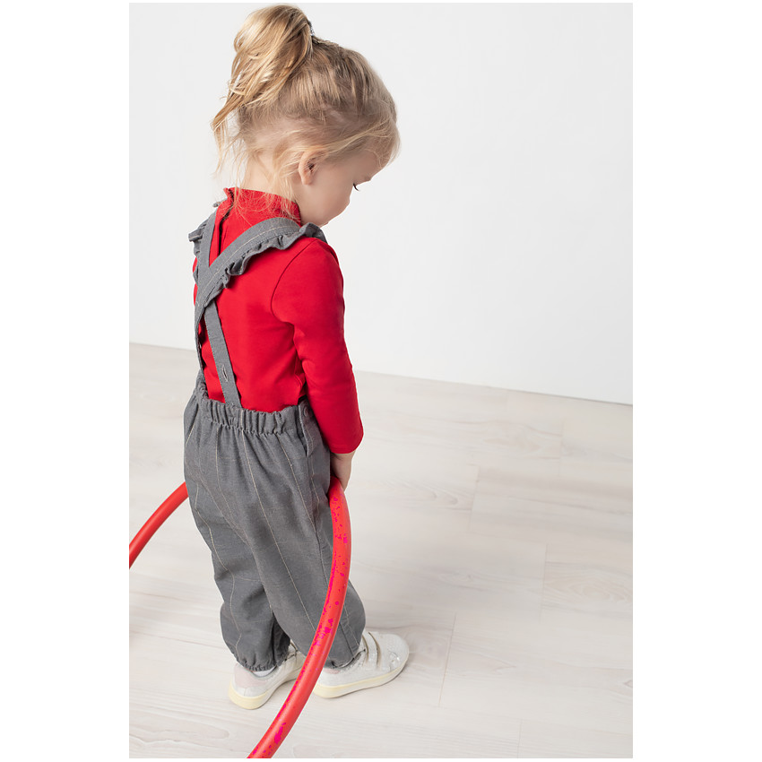 Peto largo con grandes cuadros y forro de punto  Additional Peto largo con grandes cuadros y forro de punto