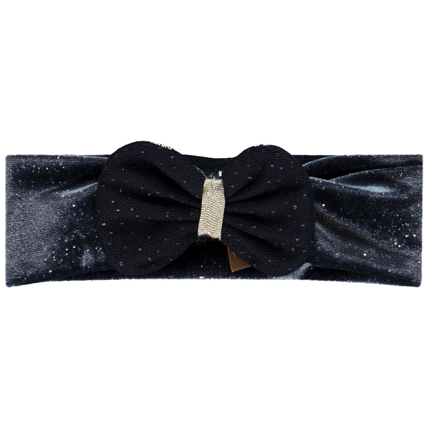 Banda para el cabello bicolor con lentejuelas y lazo para bebé niña 