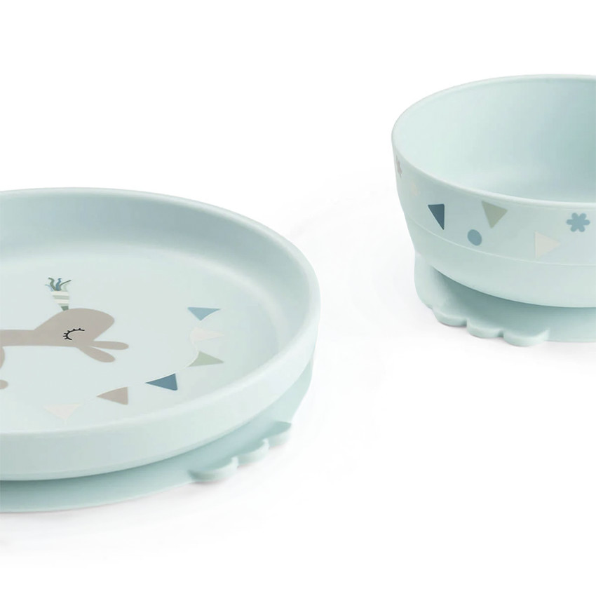 Vajilla infantil 3 piezas Foodie Celebration azul 