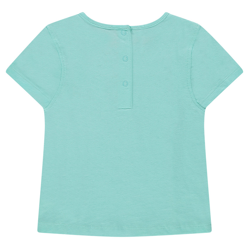 Camiseta de manga corta de punto con volantes 