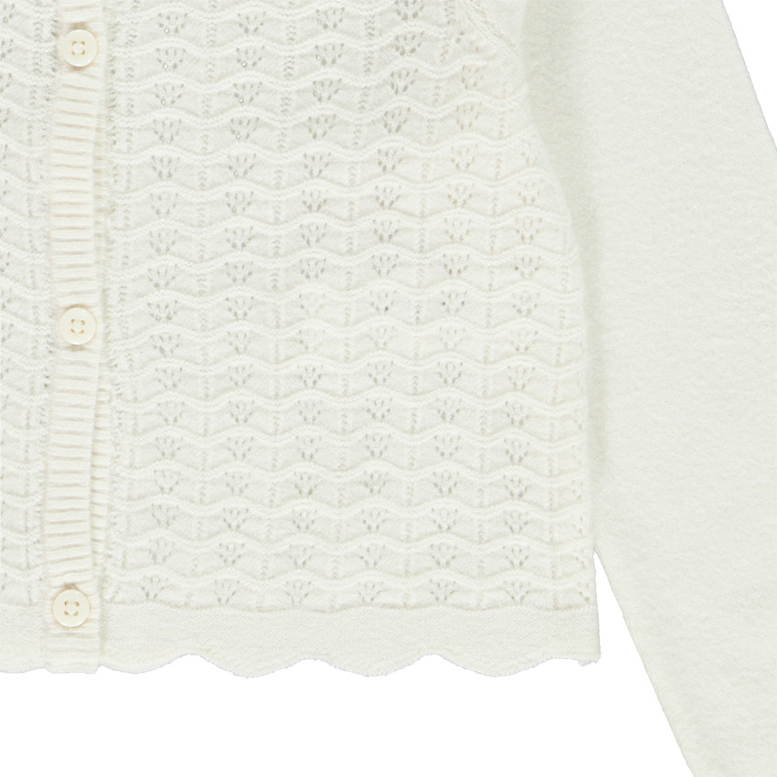 Chaleco corto de punto calado para niña  Additional Chaleco corto de punto calado para niña