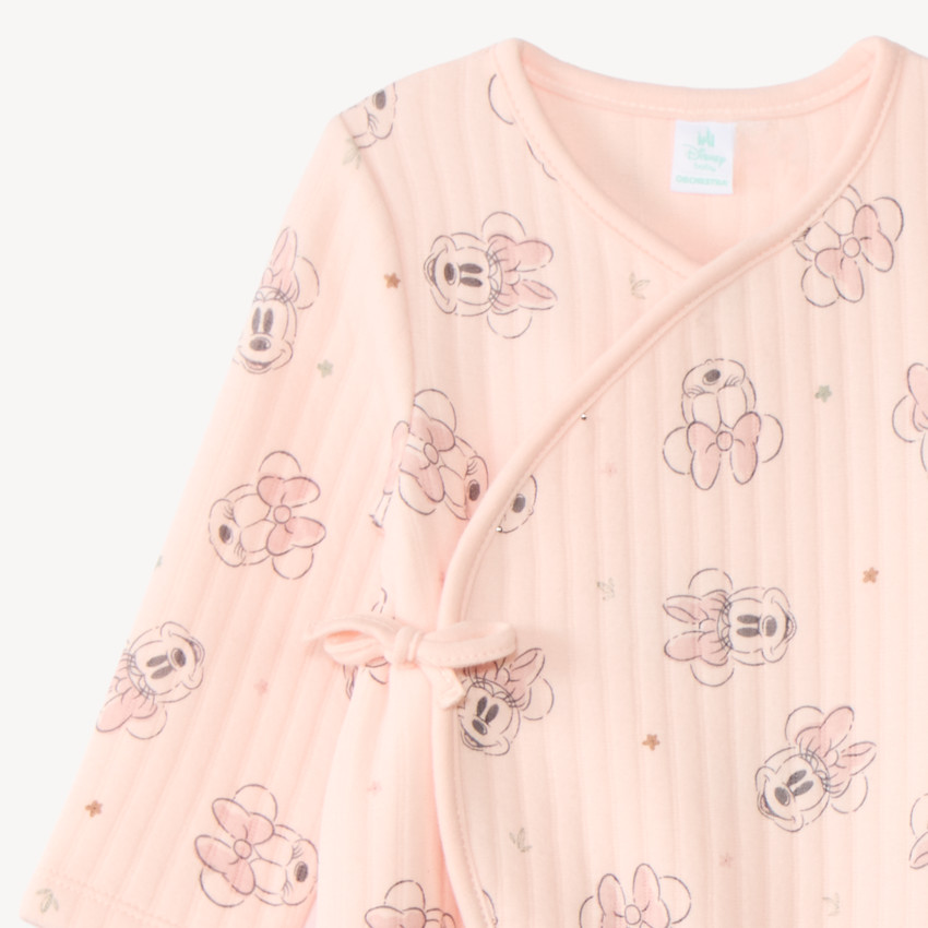 Pijama acolchado con forro niña bebé con estampado de Minnie Disney. 