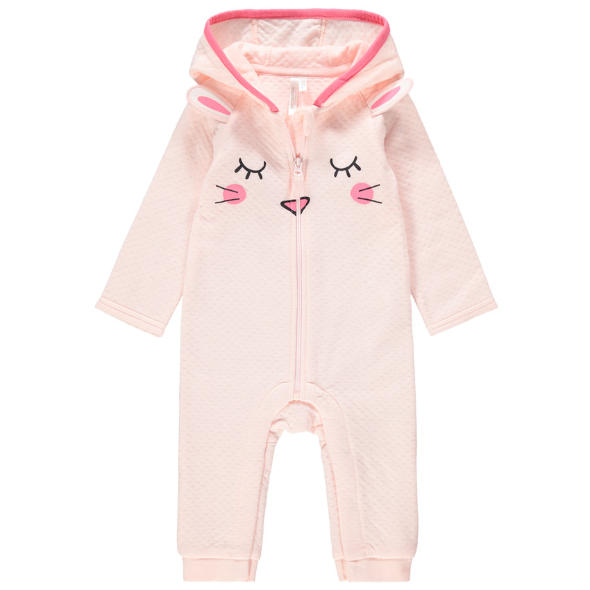 Mono largo de punto de fantasía con estampado de conejo 