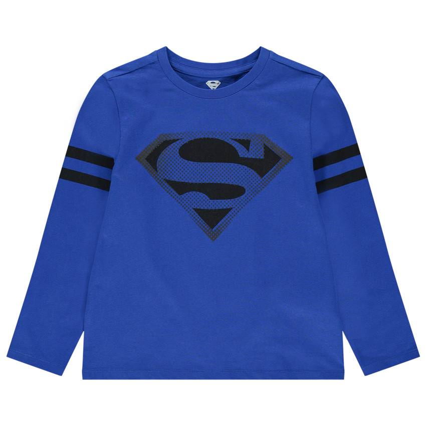 Camiseta de manga larga de algodón ecológico con estampado de Superman 