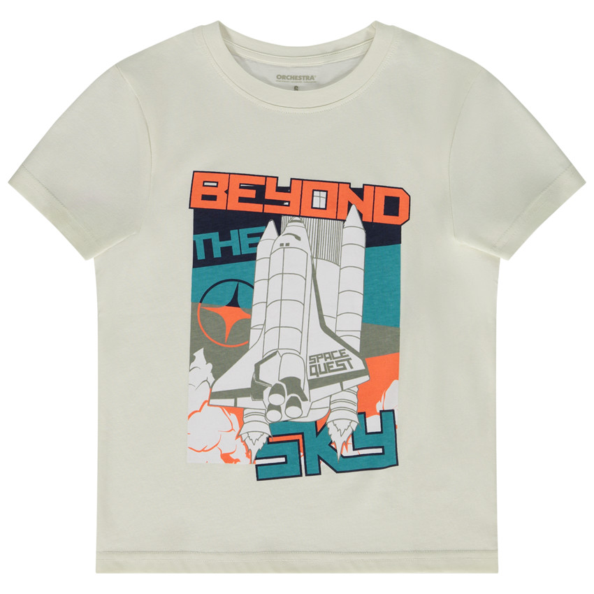 T-shirt manches courtes print fantaisie pour garçon 