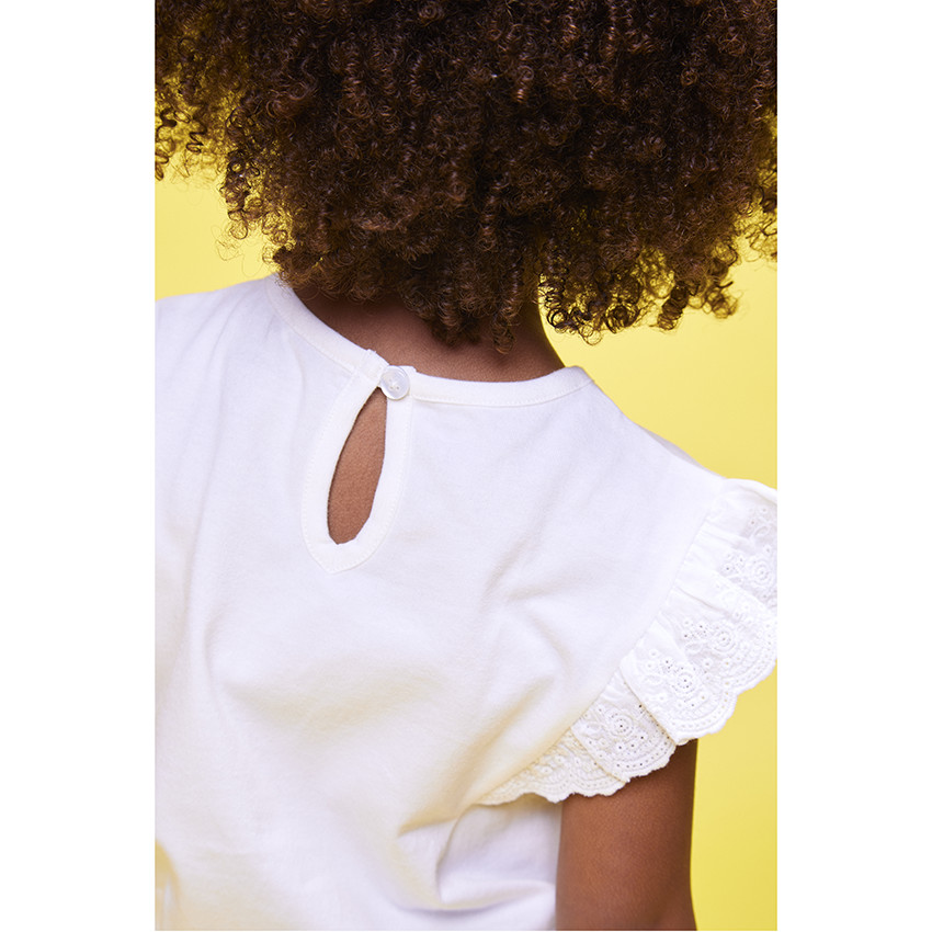 Camiseta manga corta volante 