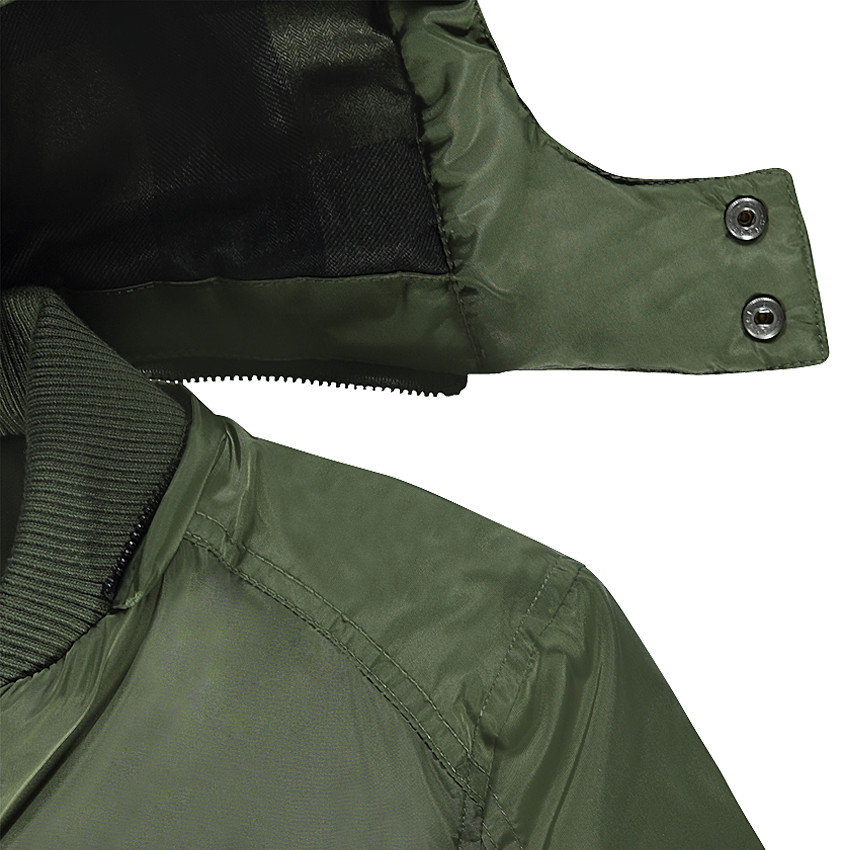 Júnior - Cazadora larga estilo teddy con forro de franela 