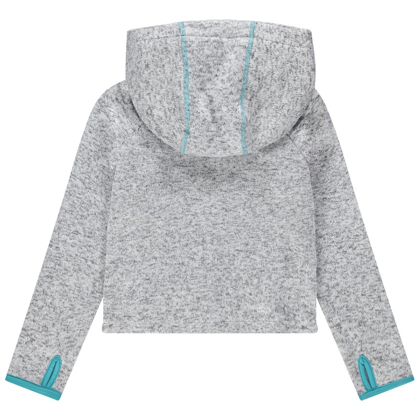 Chaqueta de esquí de polar jaspeada con bolsillos con cremallera 