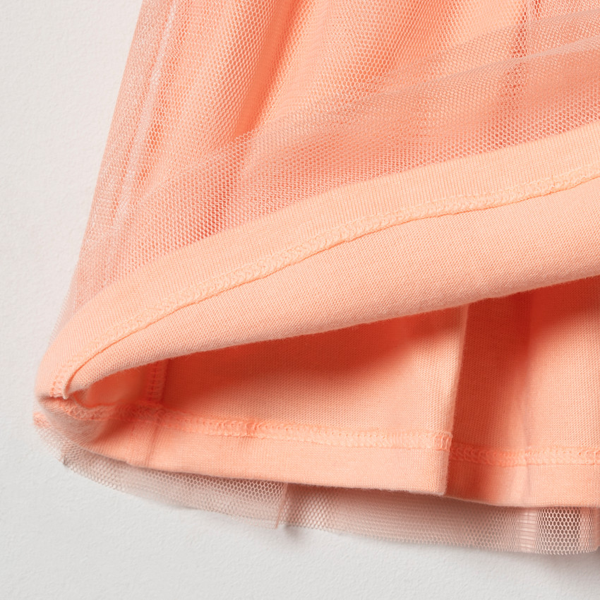 Vestido manga corta efecto 2 en 1 