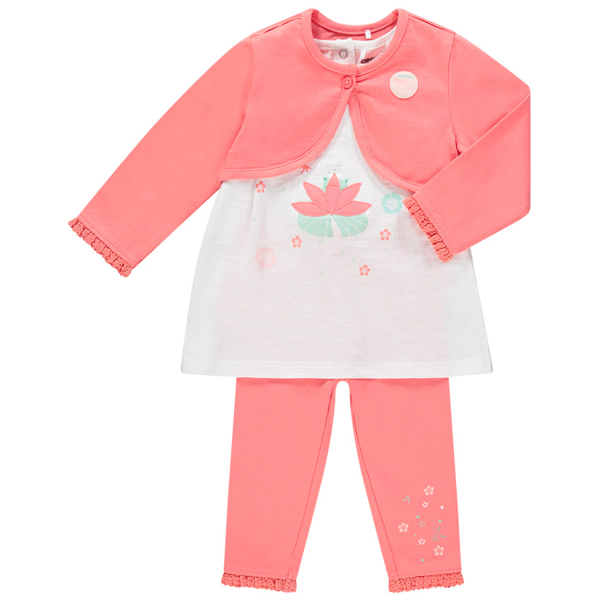 Conjunto 3 prendas bebé niña 