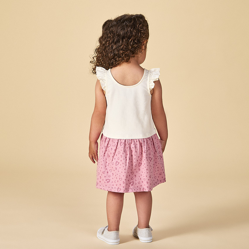 Vestido efecto 2 en 1 glitter print Nala Disney para bebé niña 