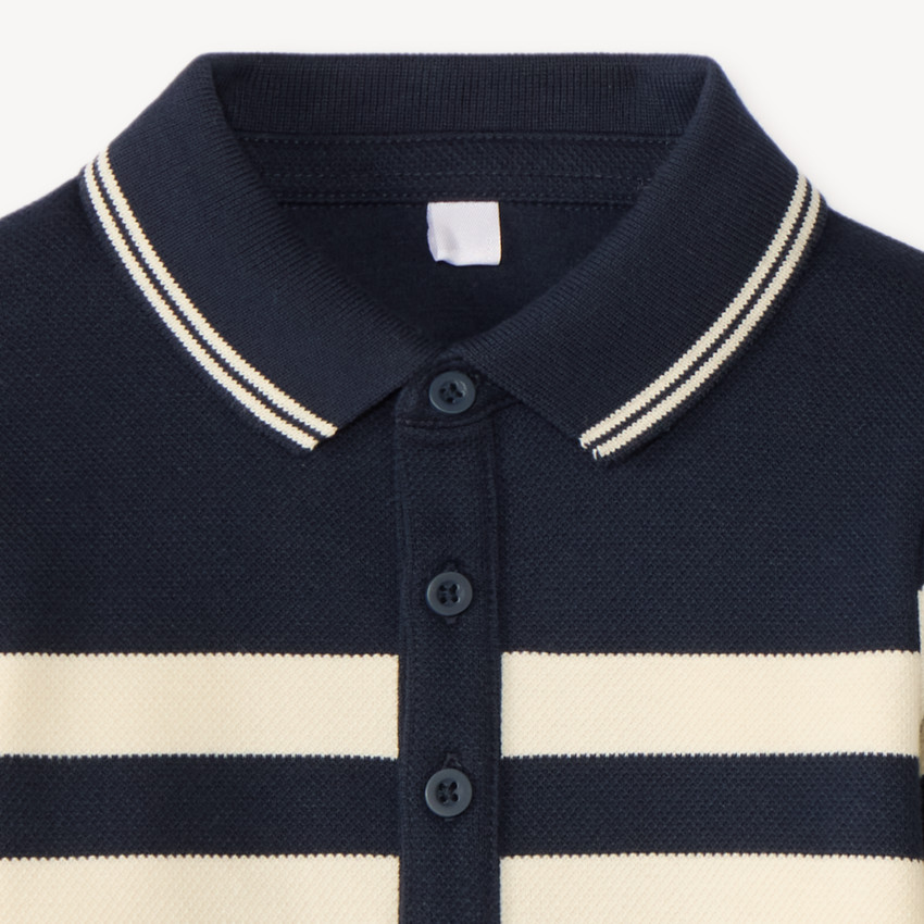 Polo de bebé niño de manga larga estilo marinero 