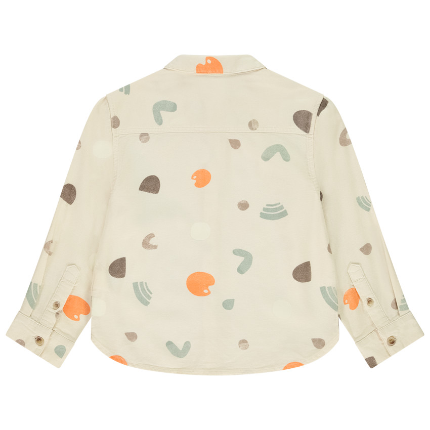 Camisa de manga larga de tela con estampado arty niño 