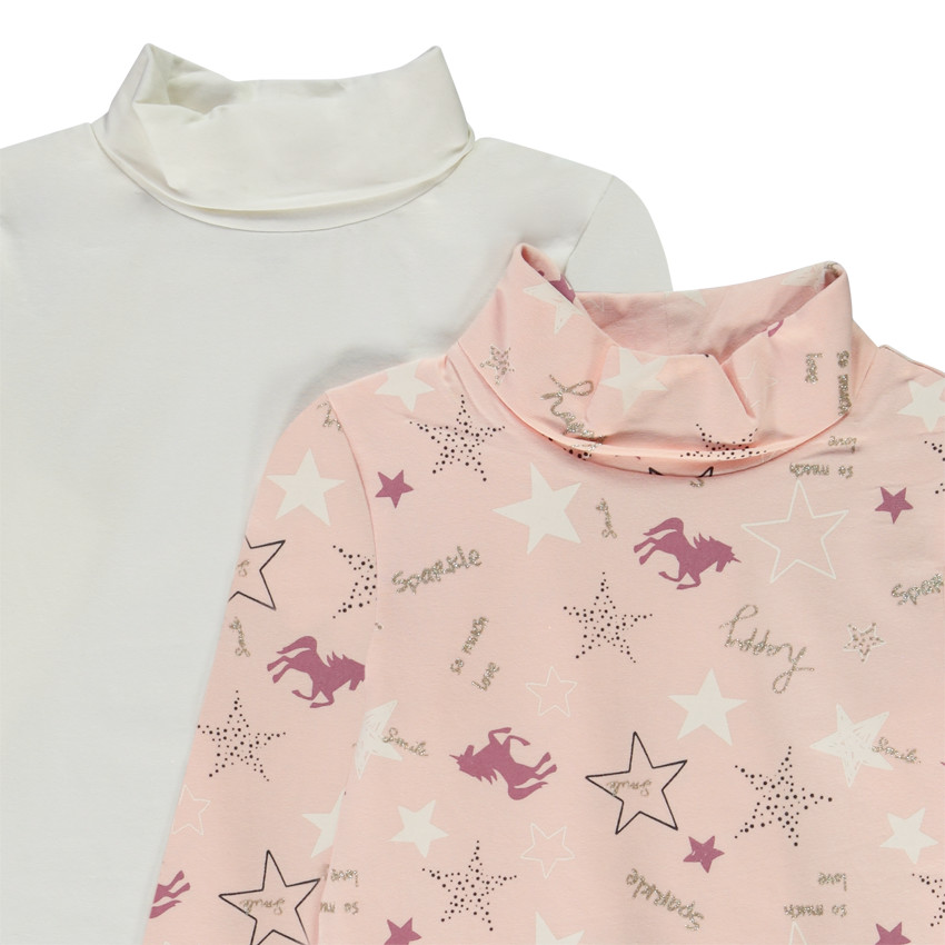 Pack de 2 sous-pulls de jersey para niña 