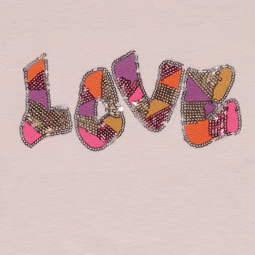 Camiseta manga corta motivo Love con lentejuelas para niña  Additional Camiseta manga corta motivo Love con lentejuelas para niña