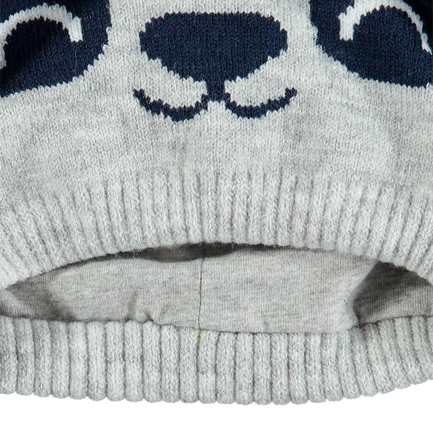 Gorro de punto con forro de jersey con orejas de relieve  Additional Gorro de punto con forro de jersey con orejas de relieve