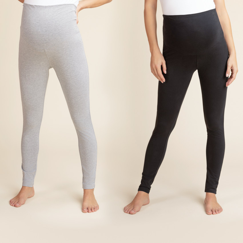 Pack de 2 leggings con cintura alta 
