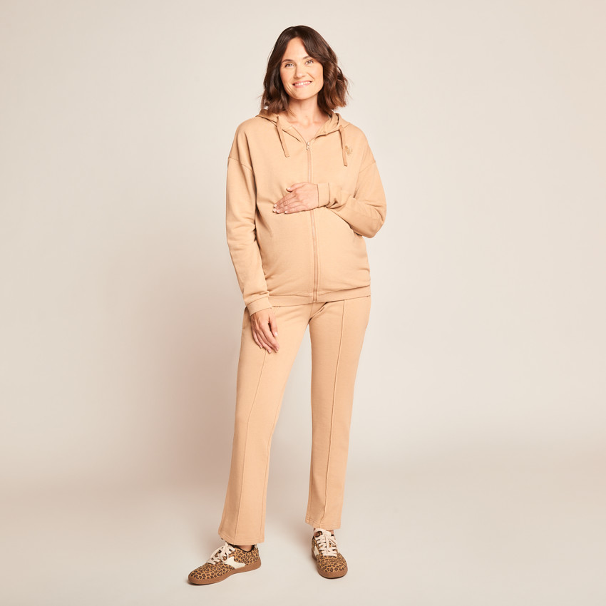 Conjunto de chándal de felpa para embarazadas ajustable 