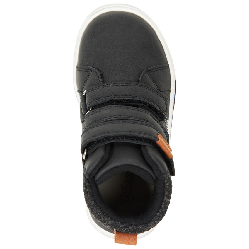 Botines negros con triple velcro para bebé niño 