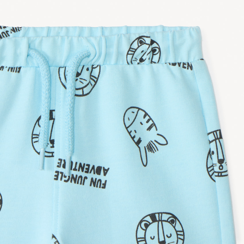 Conjunto de 2 piezas: camiseta de manga corta + pantalón corto de safari para bebé niño. 