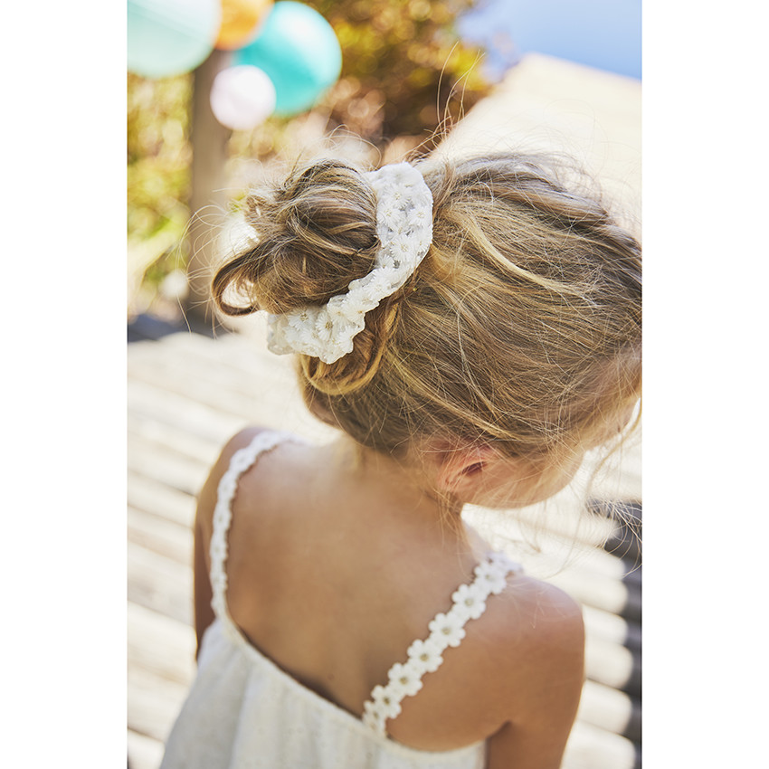 Robe de cérémonie en broderie anglaise pour fille 