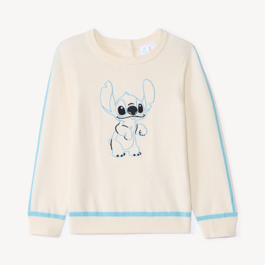 Pull manches longues tricot Stitch Disney pour bébé garçon  