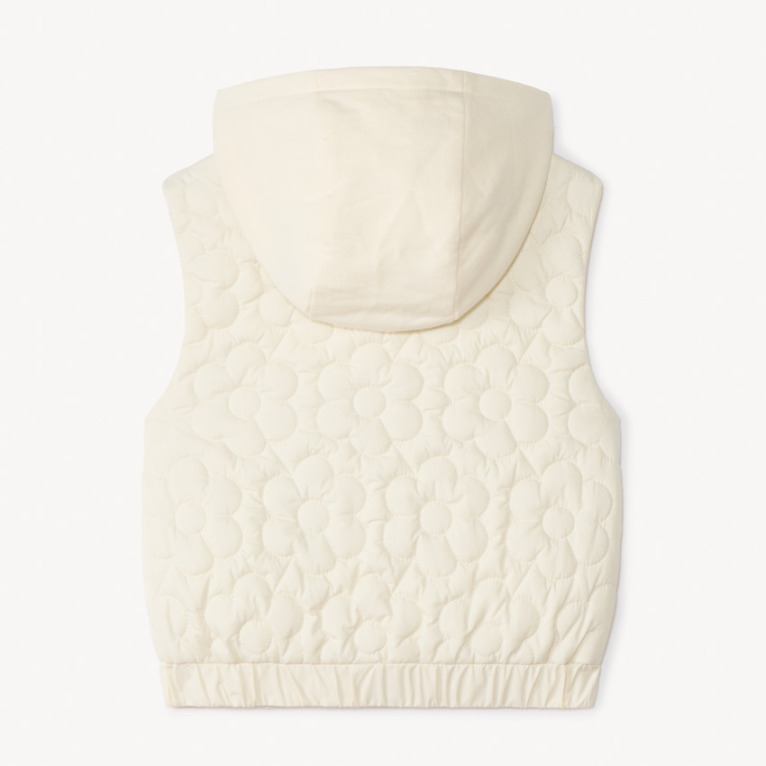 Chaleco acolchado con flores para niña 