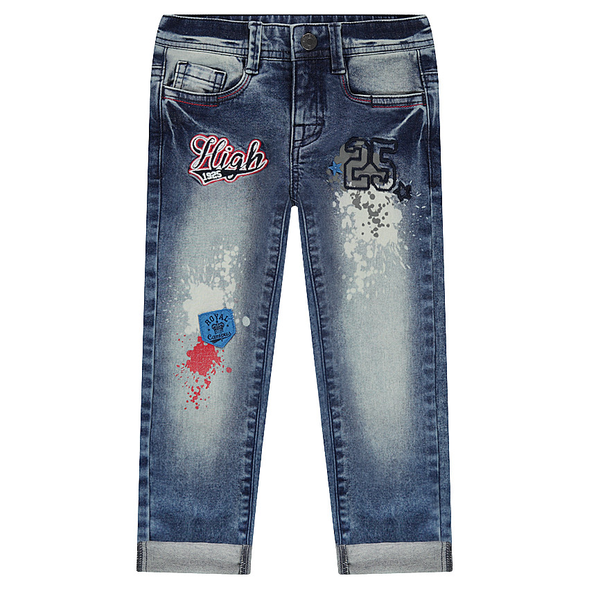 Vaqueros con efecto desgastado y manchas de pintura estampadas  Additional Vaqueros con efecto desgastado y manchas de pintura estampadas