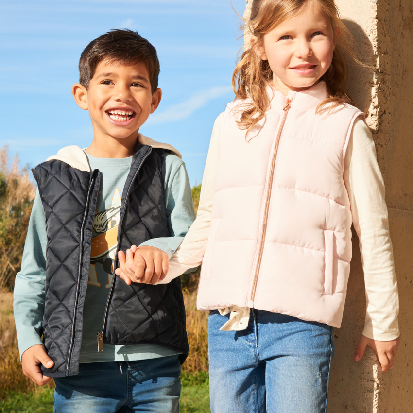 Doudoune sin mangas acolchada con capucha para niño 