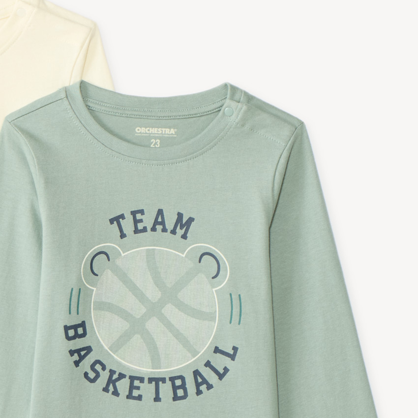 Lote de 3 camisetas de manga larga para bebé niño 