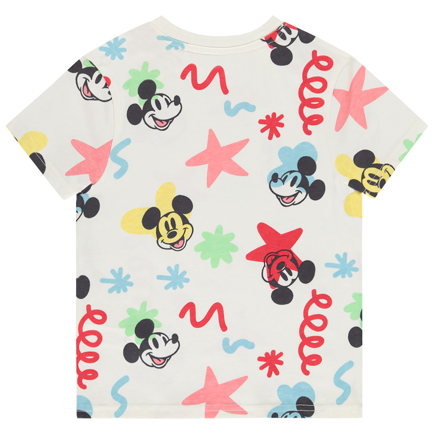 Camiseta de manga corta estampada de Mickey Disney para niño 