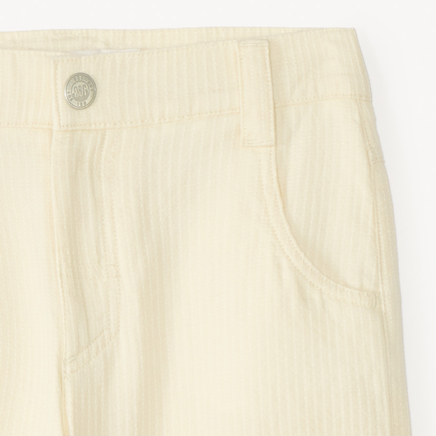 Bermudas de tela texturizada con efecto rayado para niño 