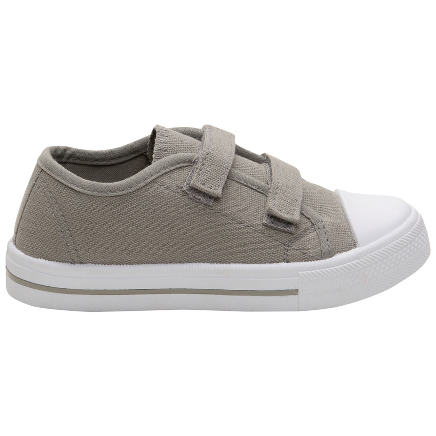 Zapatillas grises de lona tiras velcro del 24 al 35