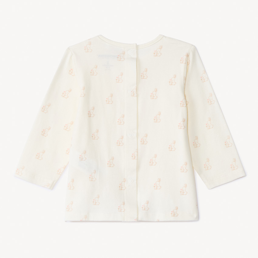 Conjunto de 2 piezas con pichi de motivos calados para niña. 