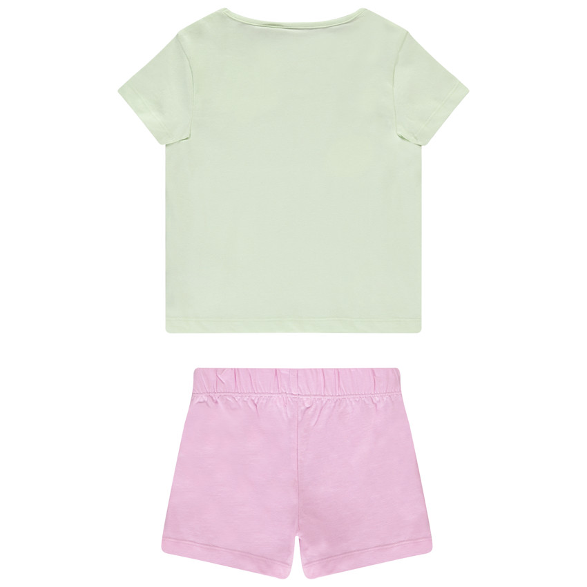 Conjunto de 2 piezas con camiseta estampada de frutas niña 