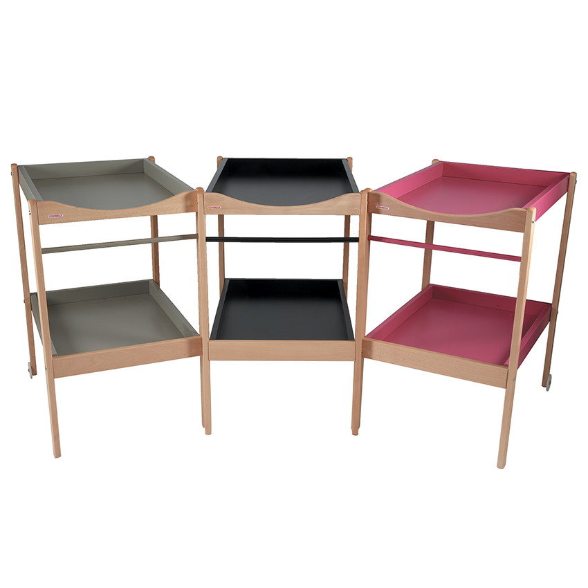 Mesa cambiador Alice – bicolor natural/negro 