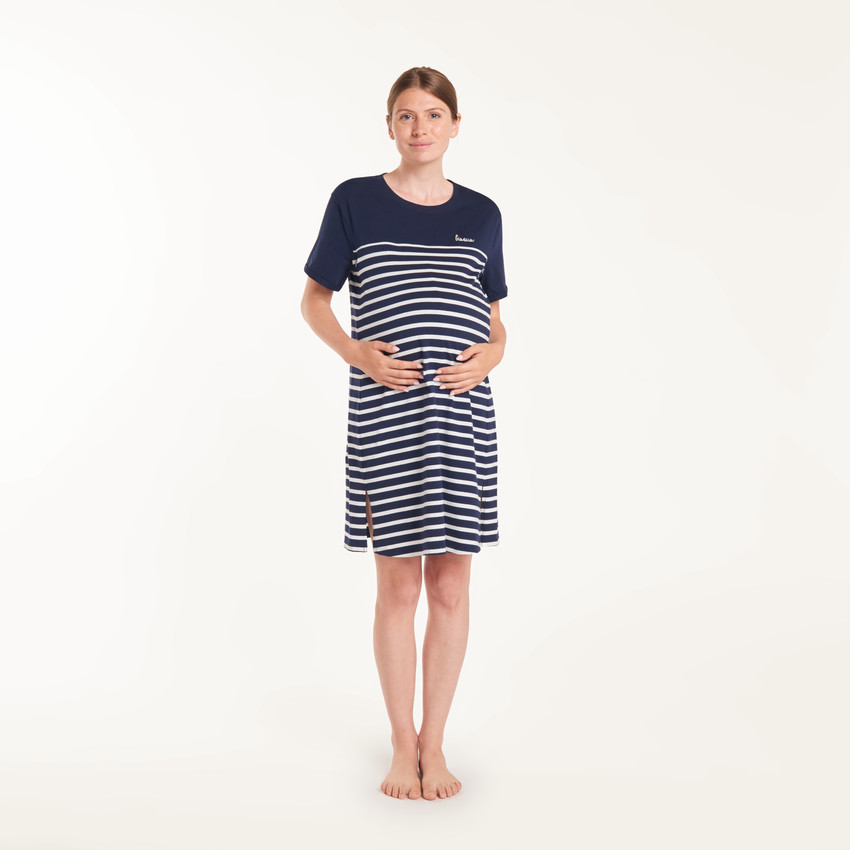Camisón de lactancia y pelele estilo marinero 