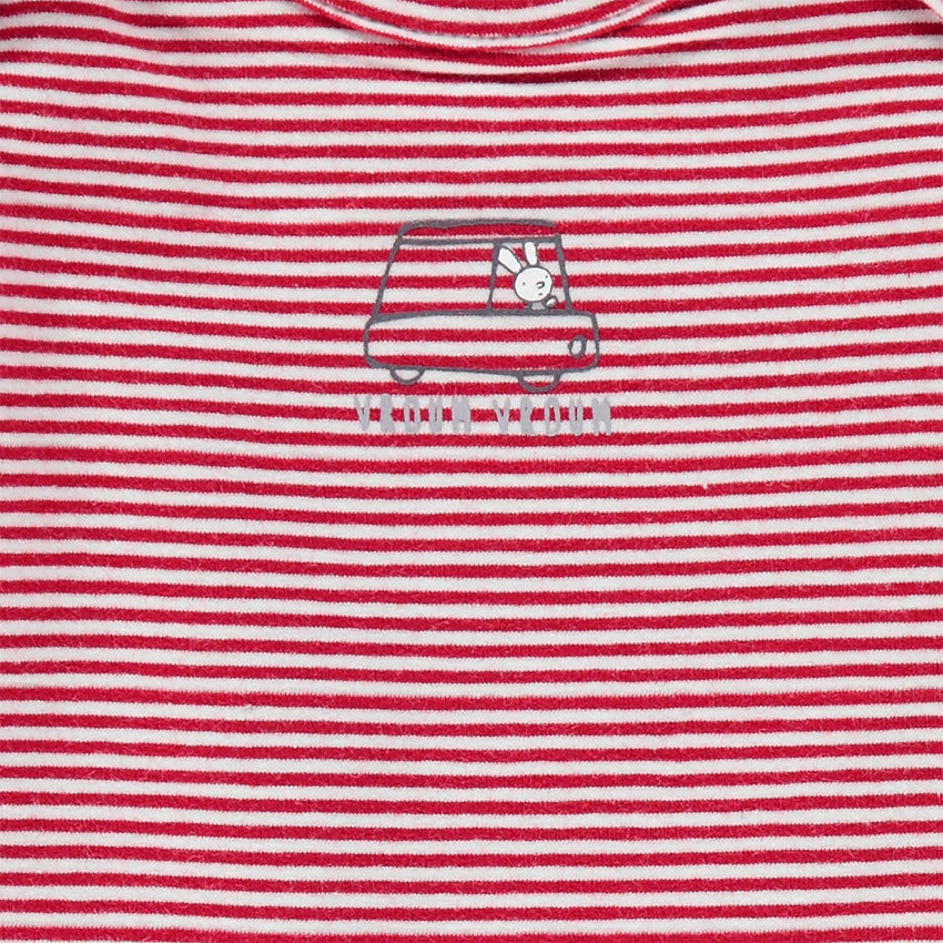 Lote de 3 bodies manga larga de tejido de punto con rayas/liso con estampado 