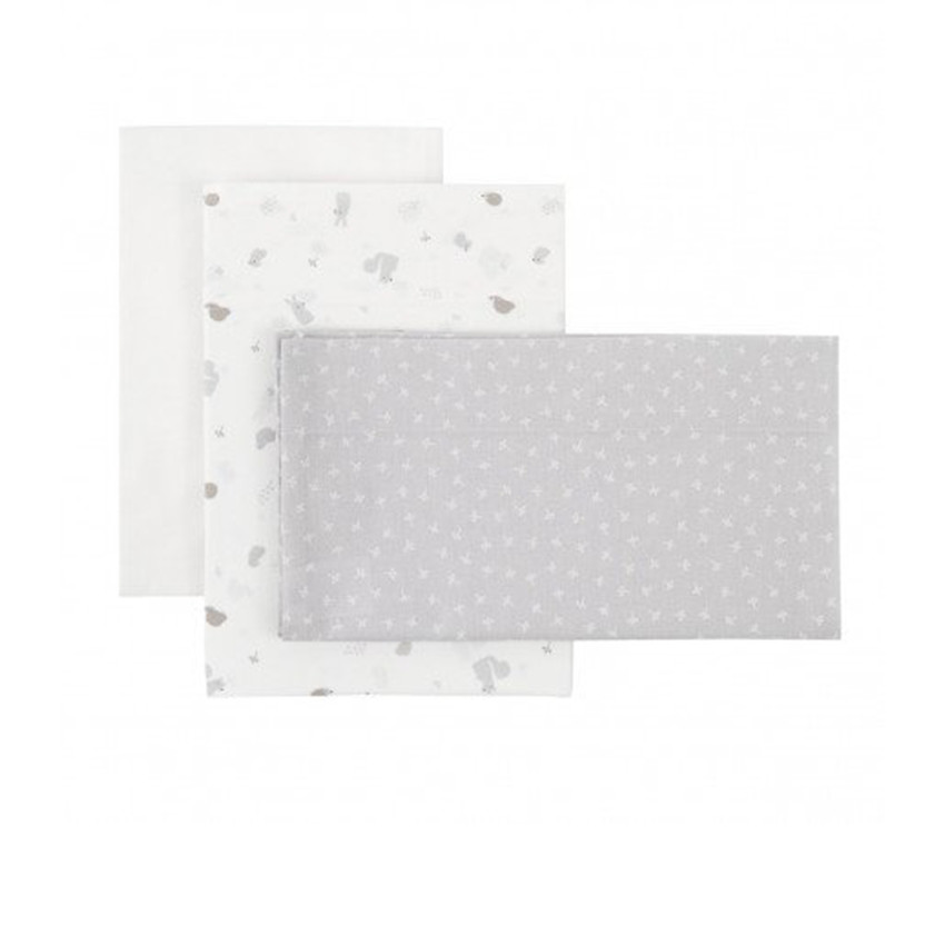 Juego de sábanas para minicuna 3piezas Ardi Gris 