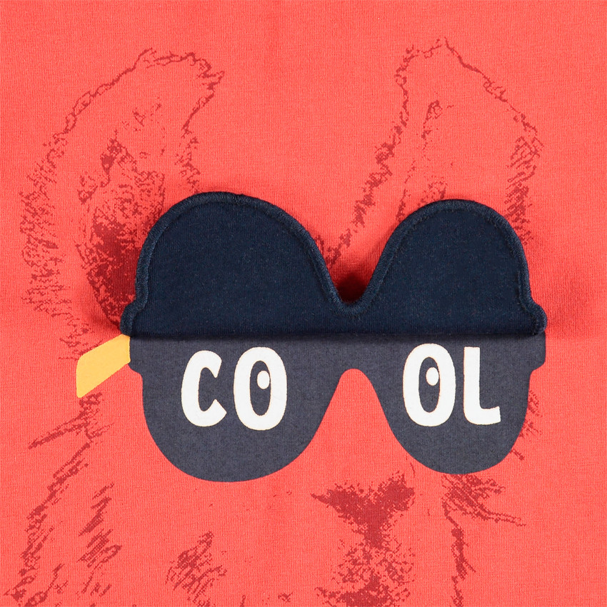 Camiseta manga corta print llama con gafas 