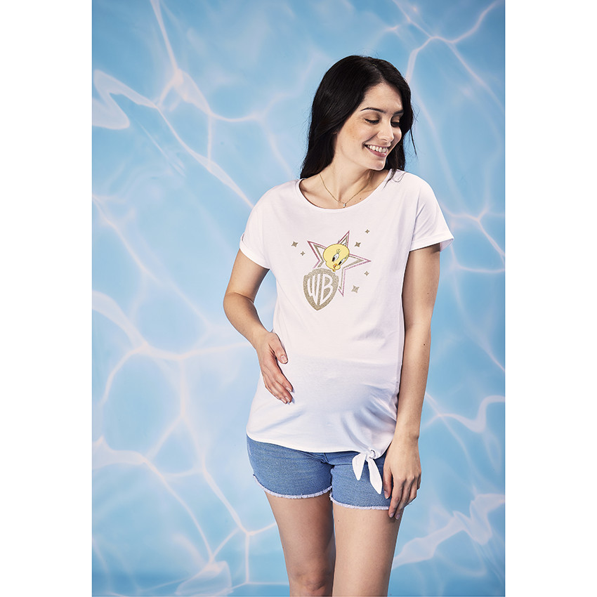 Camiseta de manga corta estampada Titi Warner Bros para mujer 