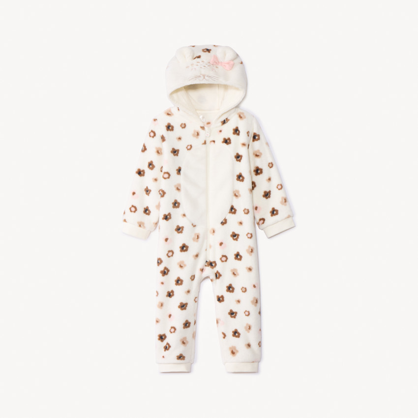 Surpyjama en sherpa avec capuche fantaisie pour fille 