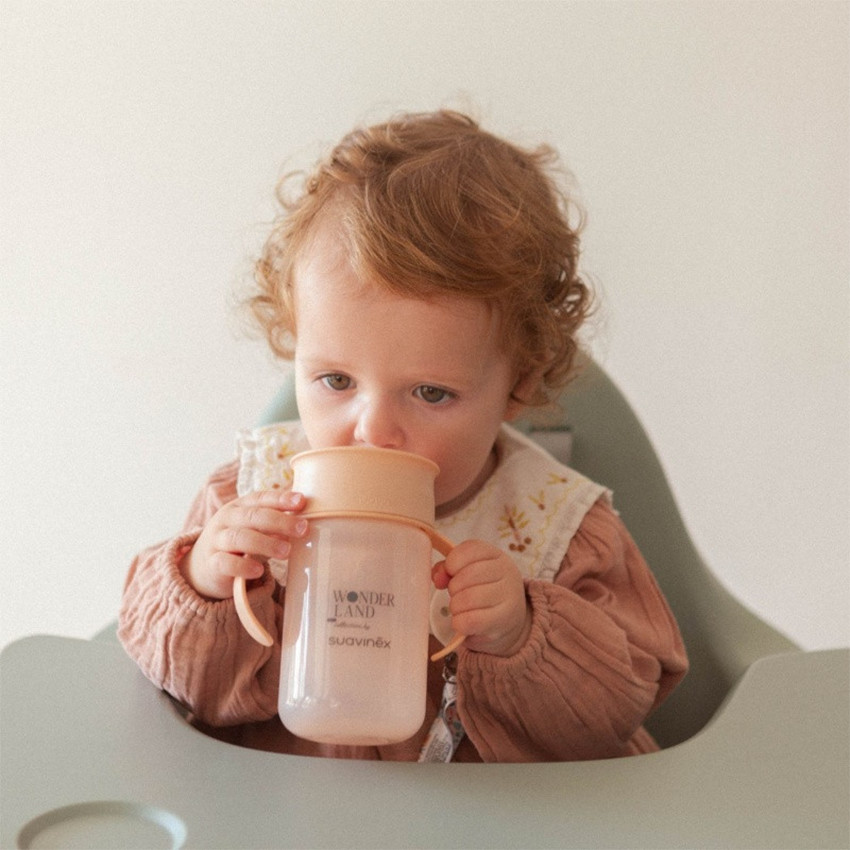 Vaso aprendizaje 360° 340ml Wonderland Rosa 12M+ 