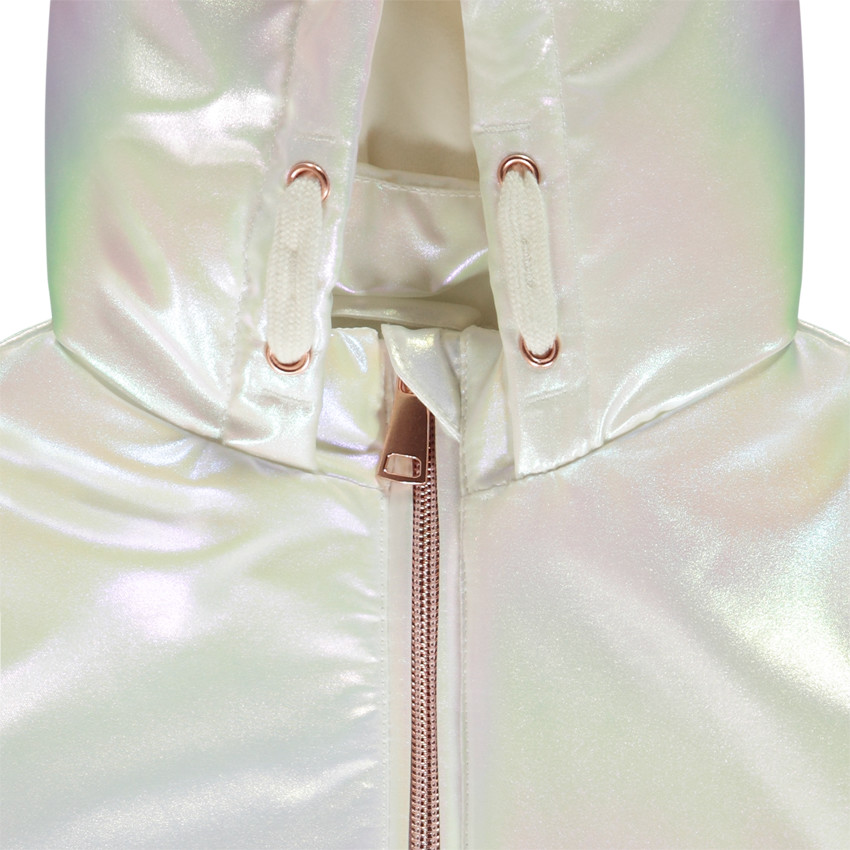 Chaqueta cortavientos acolchada efecto iridiscente para niña  Additional Chaqueta cortavientos acolchada efecto iridiscente para niña