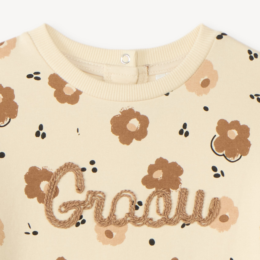 Conjunto de chándal con estampado de flores para bebé niña 