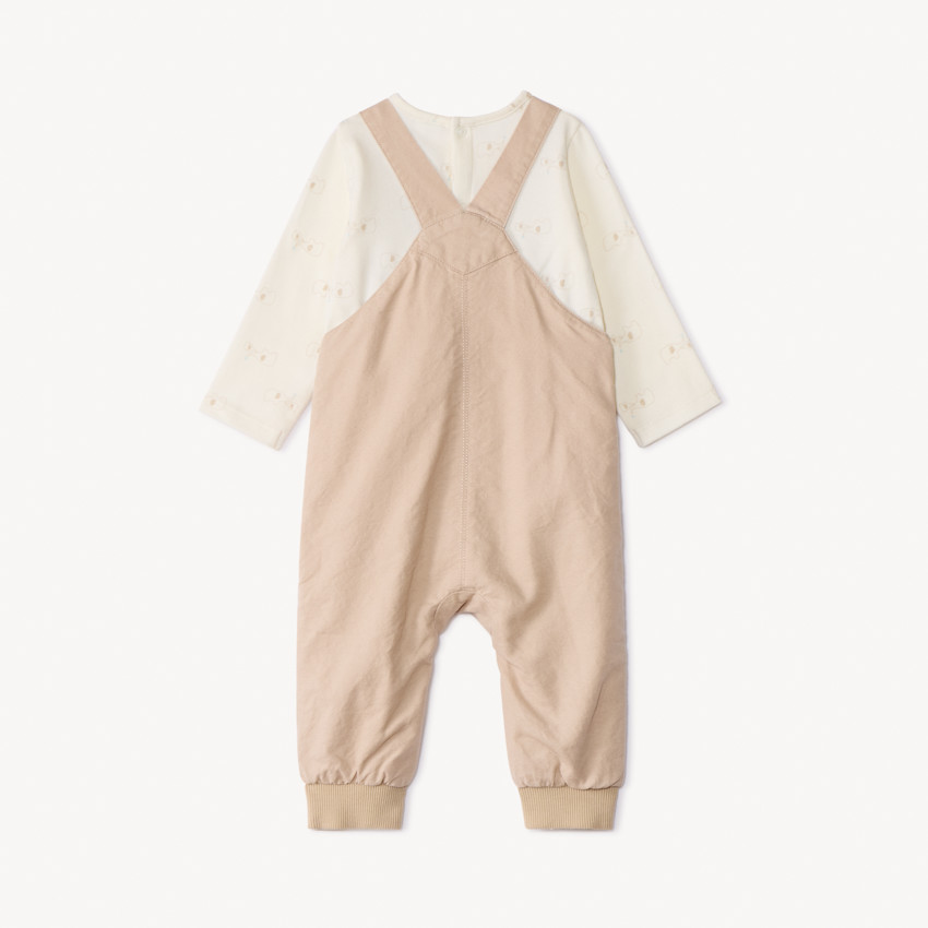 Conjunto de 2 piezas con peto para bebé niño 