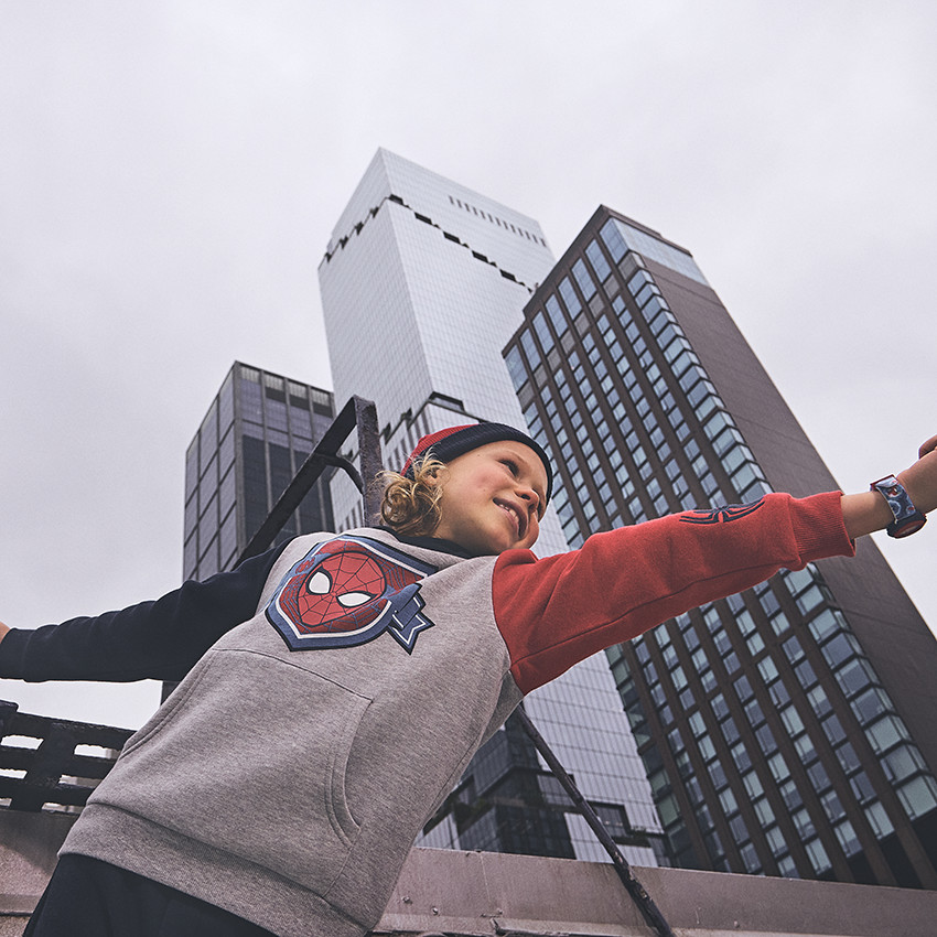 Conjunto de chándal efecto color block Spider-Man Marvel para niño 