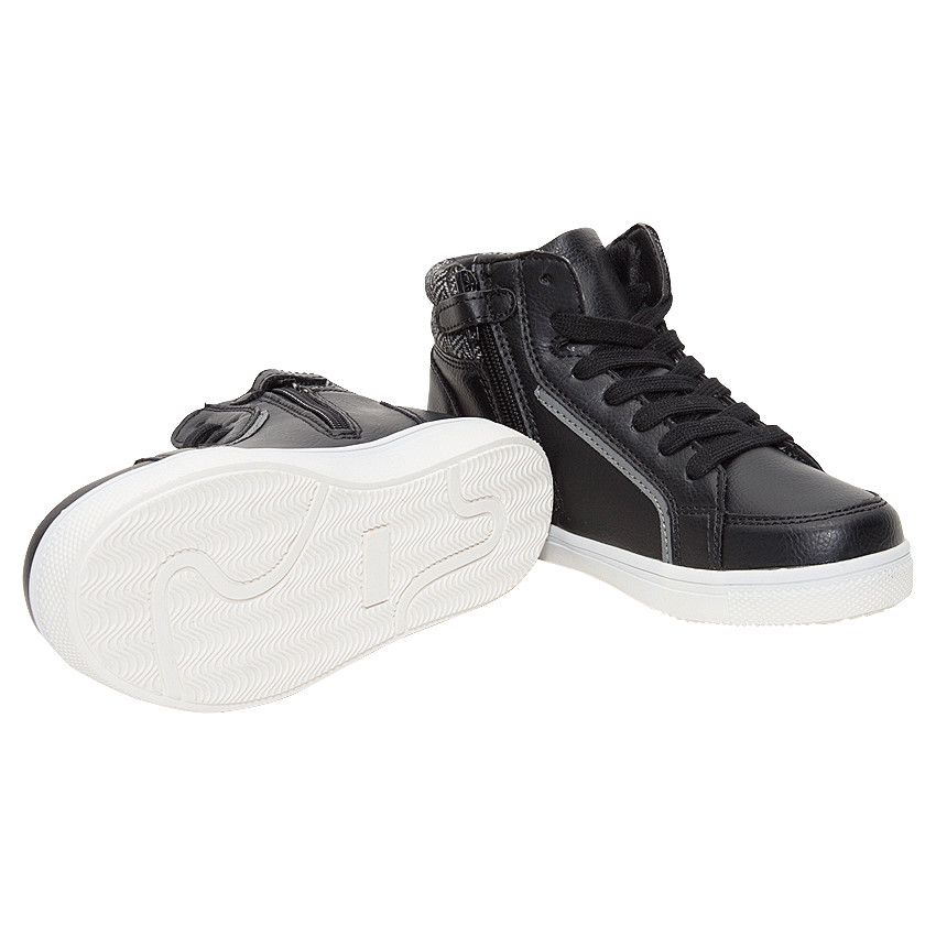 Zapatillas subidas con cordones y tirilla con chevrones del 28 al 35 